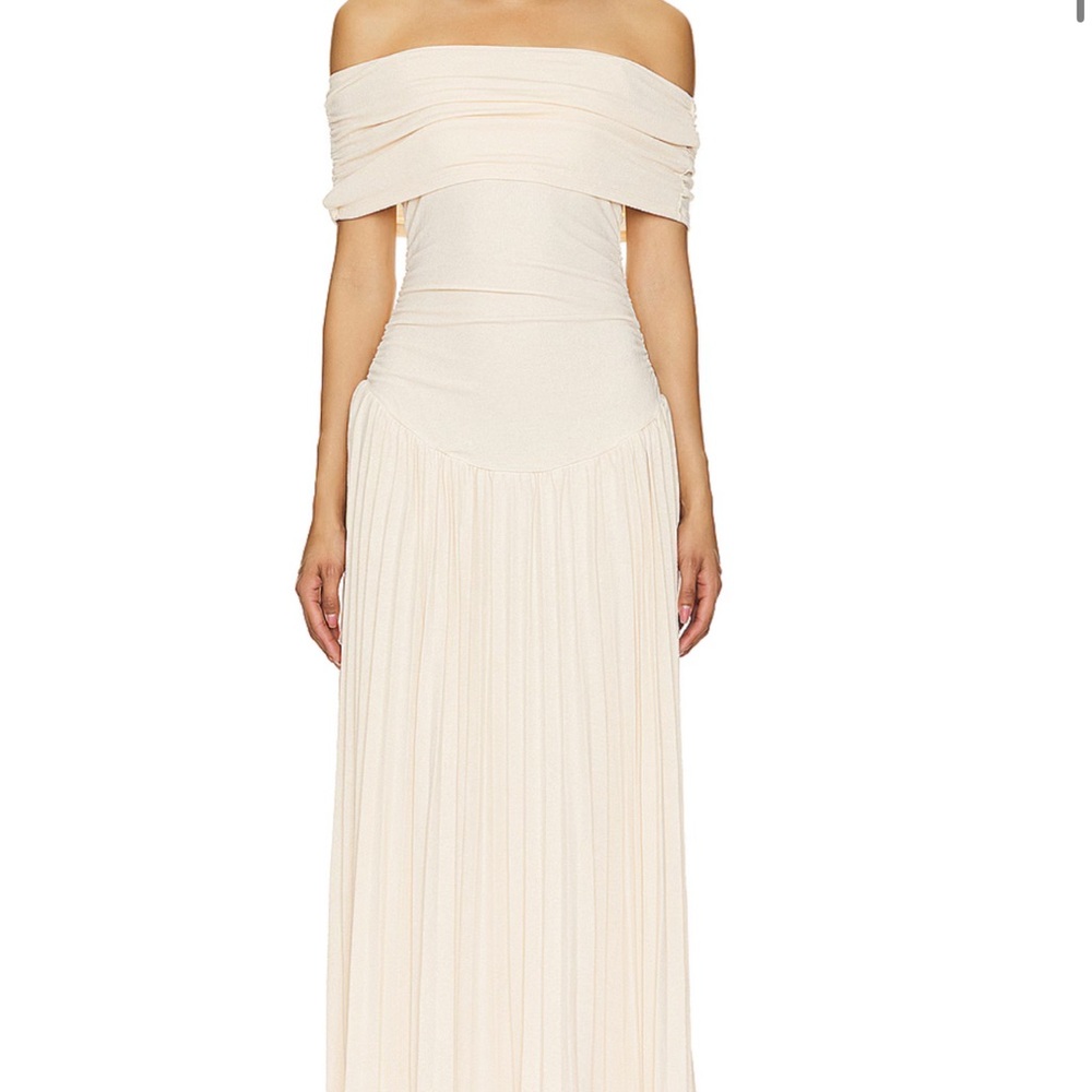 Lioness Strapless Cream Maxi Dress